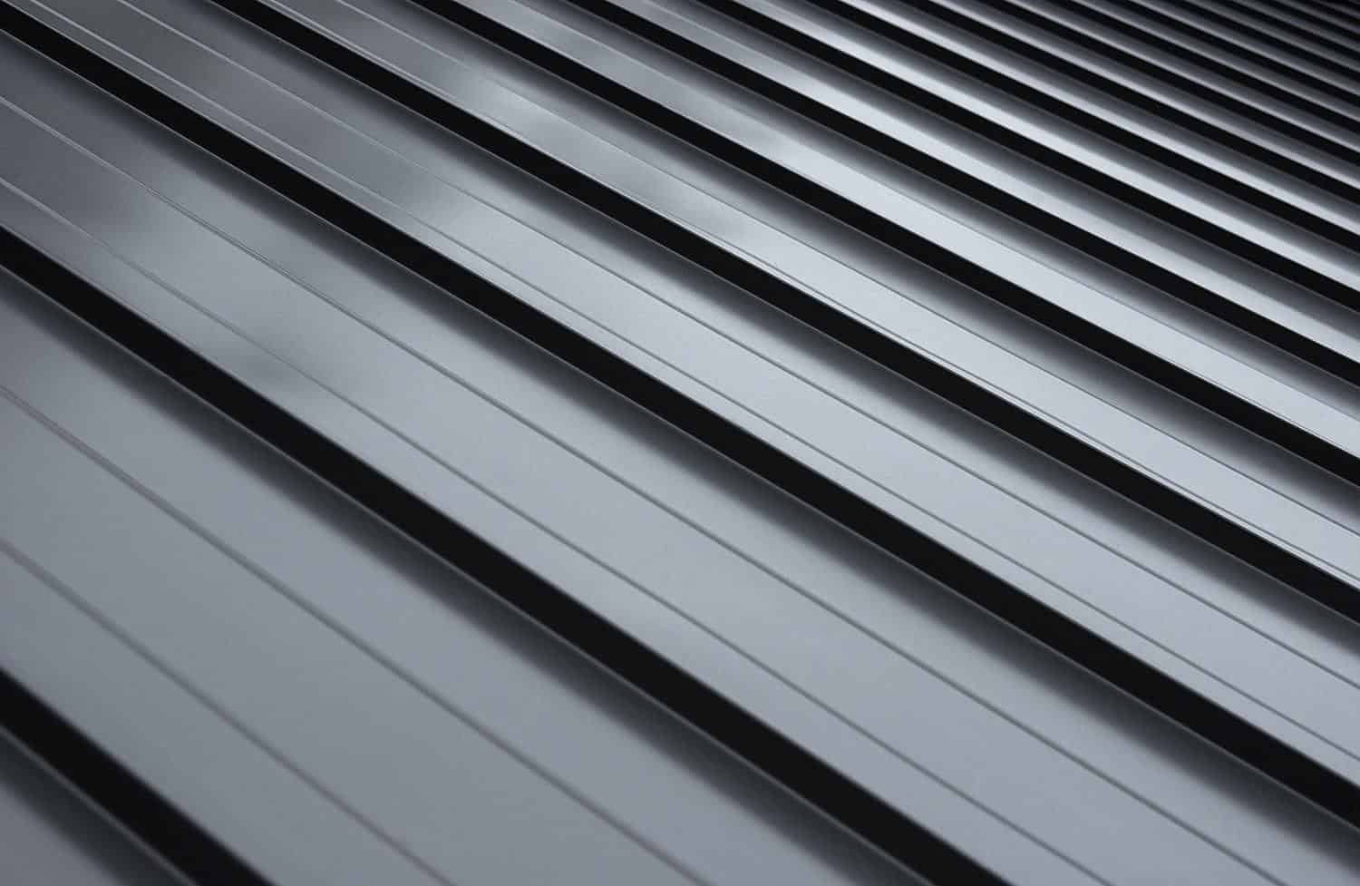 Close-up of metal roofing panels for durable roof replacement in Monument, CO.